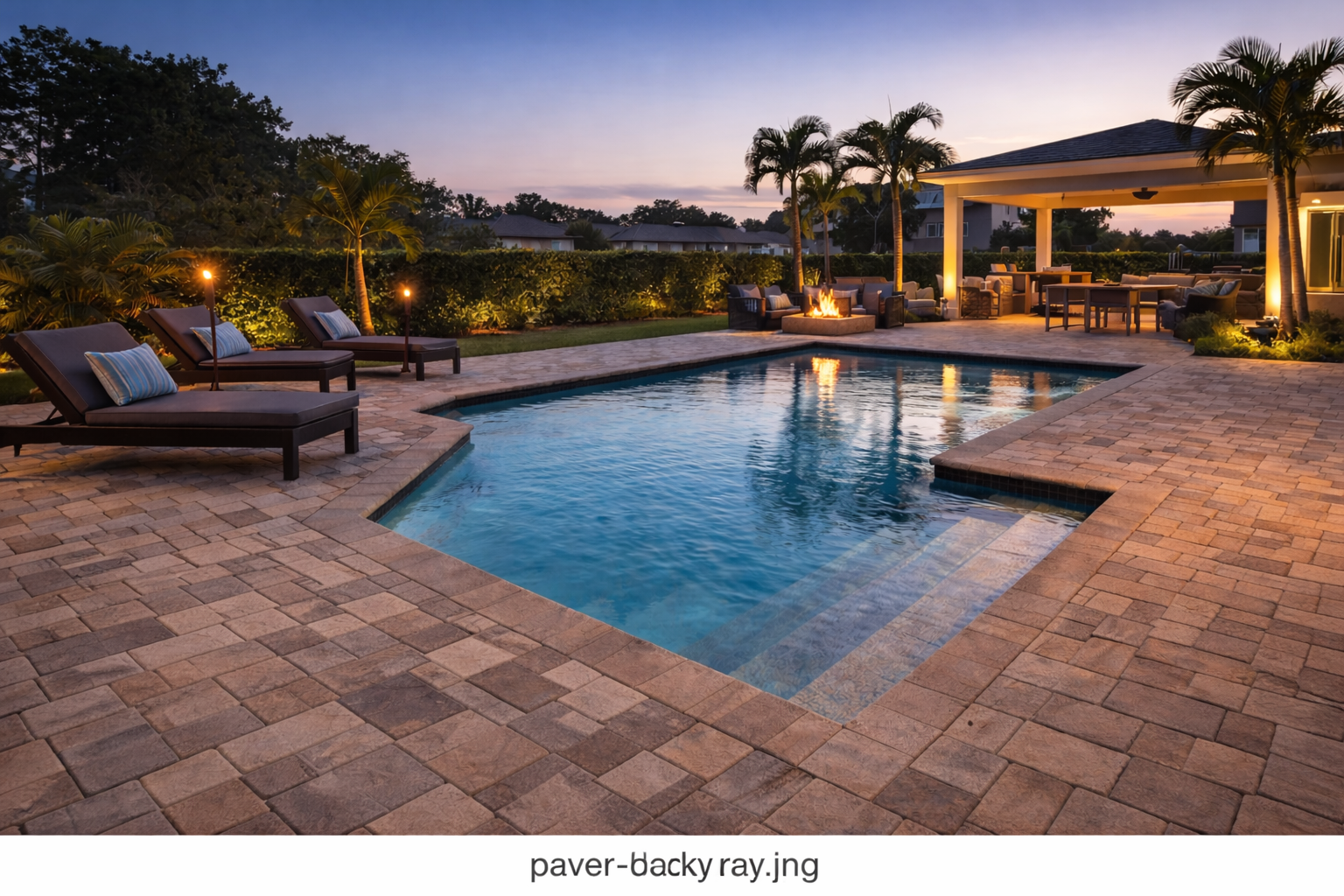 Paver patio installation by Golden Level