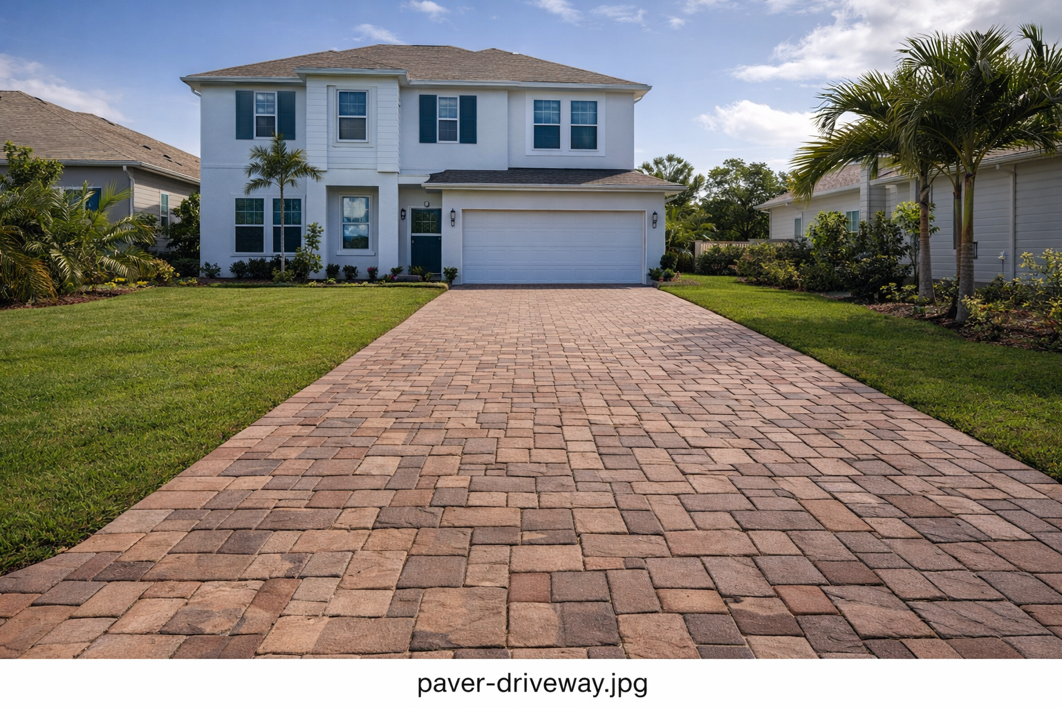 Paver driveway by Golden Level