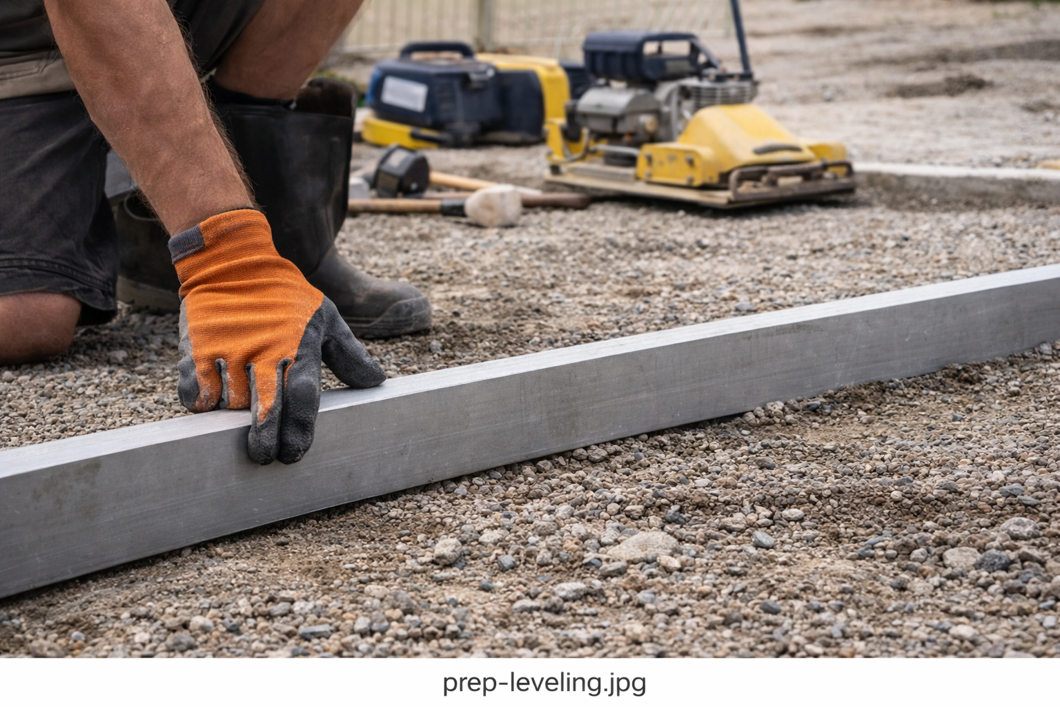 Pool deck paver preparation by Golden Level